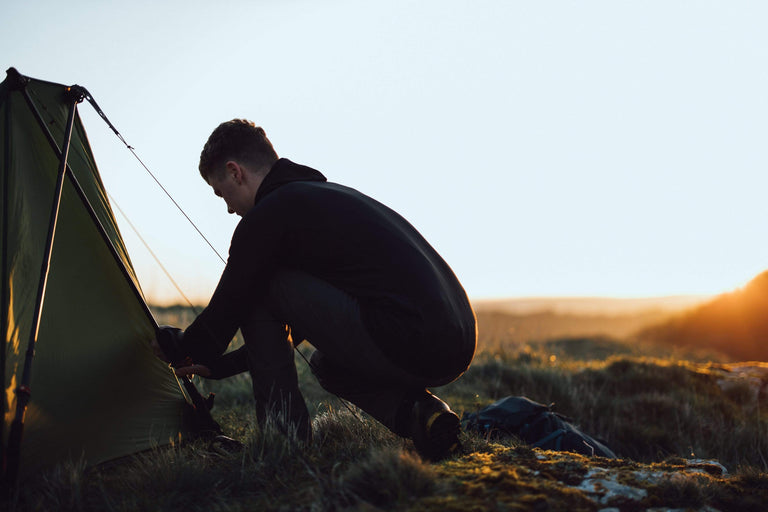 alpkit polestar trekking pole tent - action