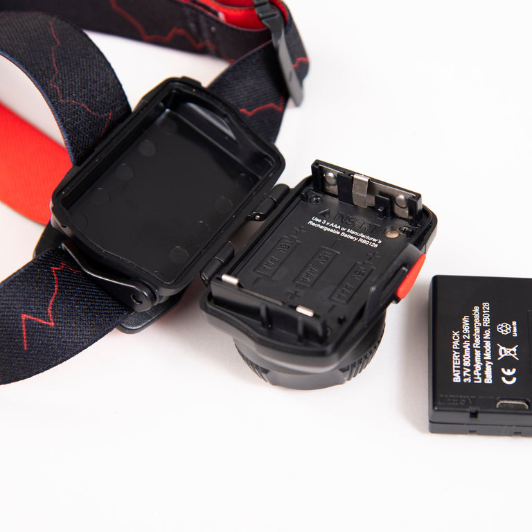 alpkit qark headtorch in black aaa battery