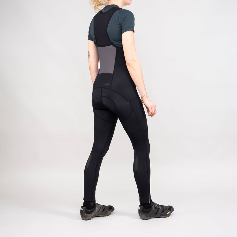 alpkit womens rhythm four season bib tights in black back 