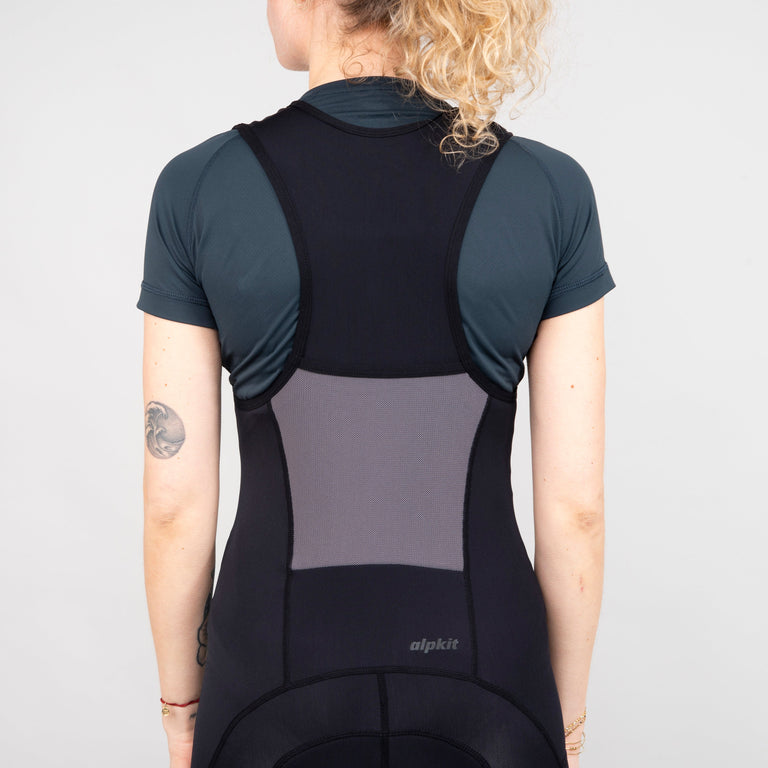 alpkit womens rhythm four season bib tights in black back bib