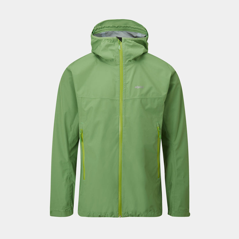 alpkit sigma mens waterproof jacket in fern green