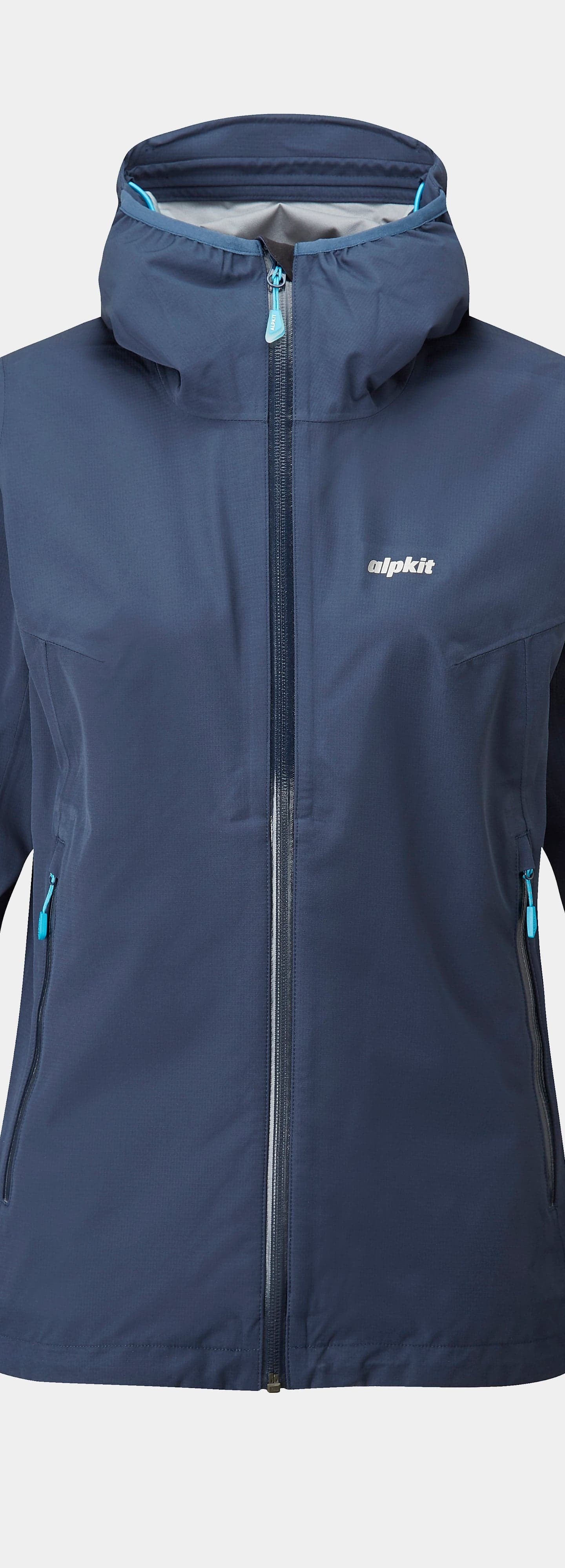 alpkit sigma womes waterproof jacket in outer space blue 