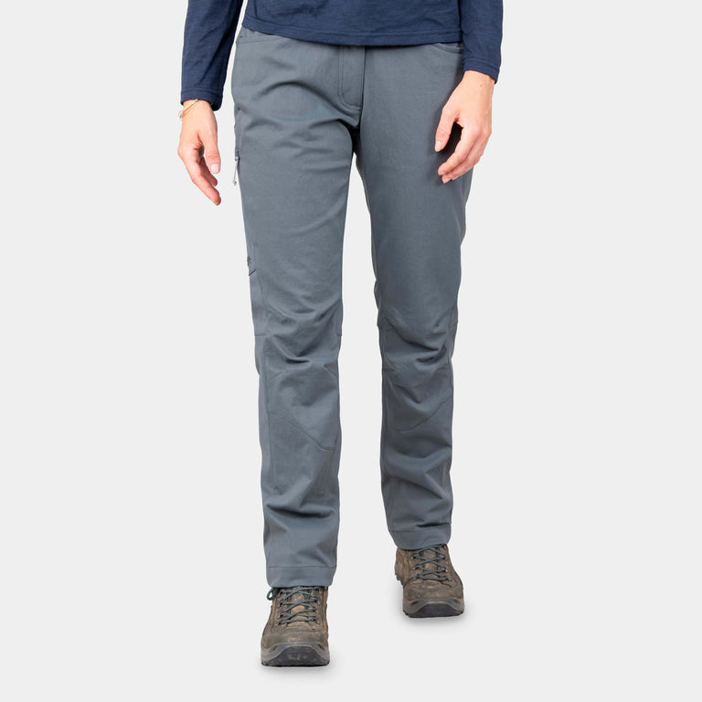 alpkit womens skarven trousers in grey - closed