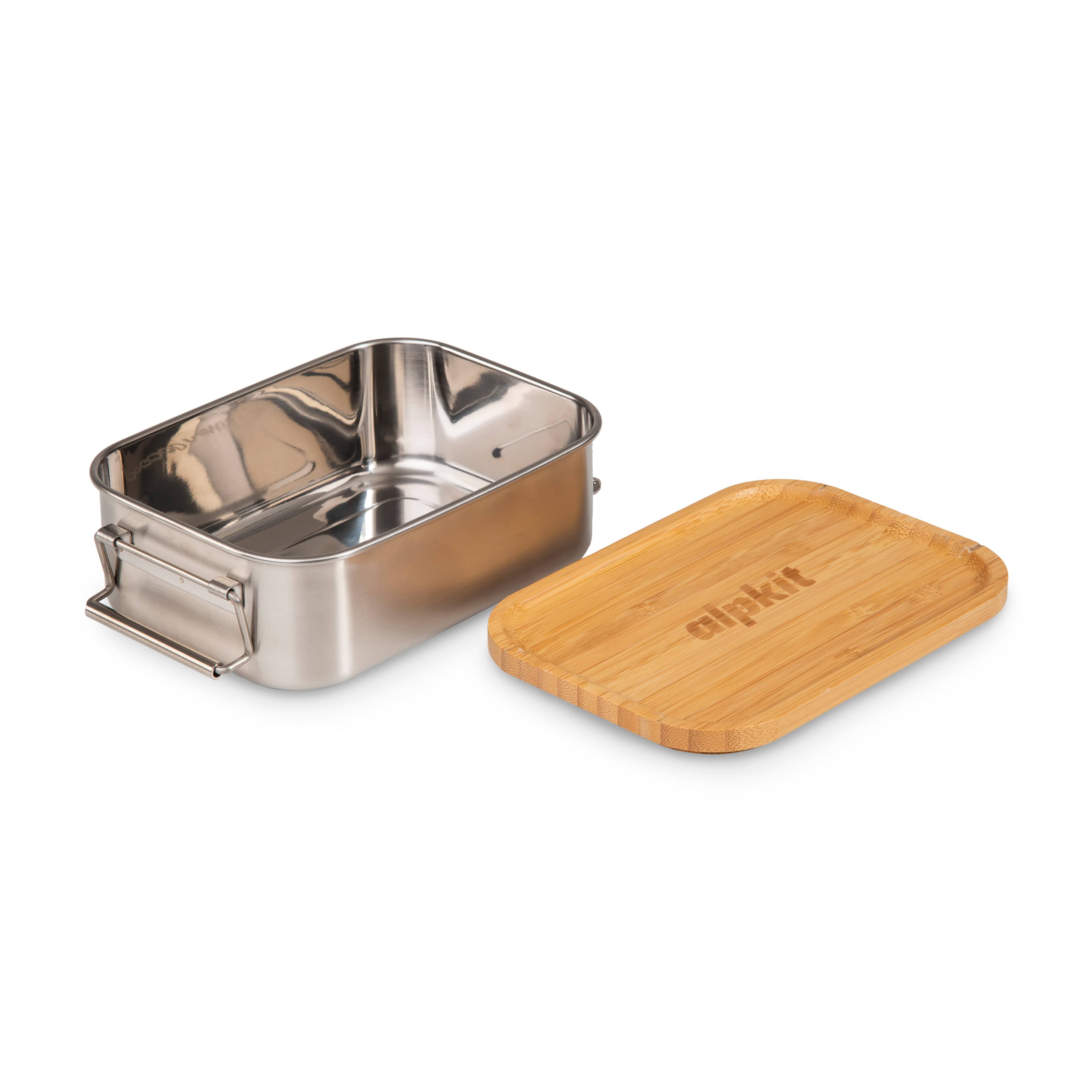 Snap 800 Stainless Steel and Bamboo Lunch Box