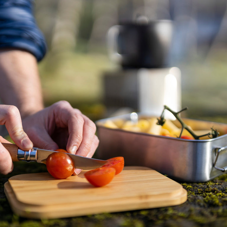 alpkit snap bamboo lid mes tin chopping board