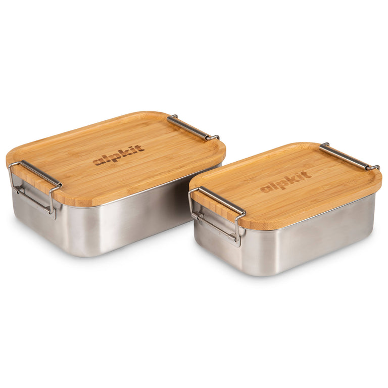 alpkit snap 1200 bamboo lid mes tin chopping board pair