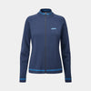 alpkit torino womens merino full zip in ocean blue