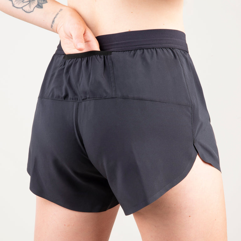 alpkit vayper 3 womens 3in ultralight running shorts in black pocket