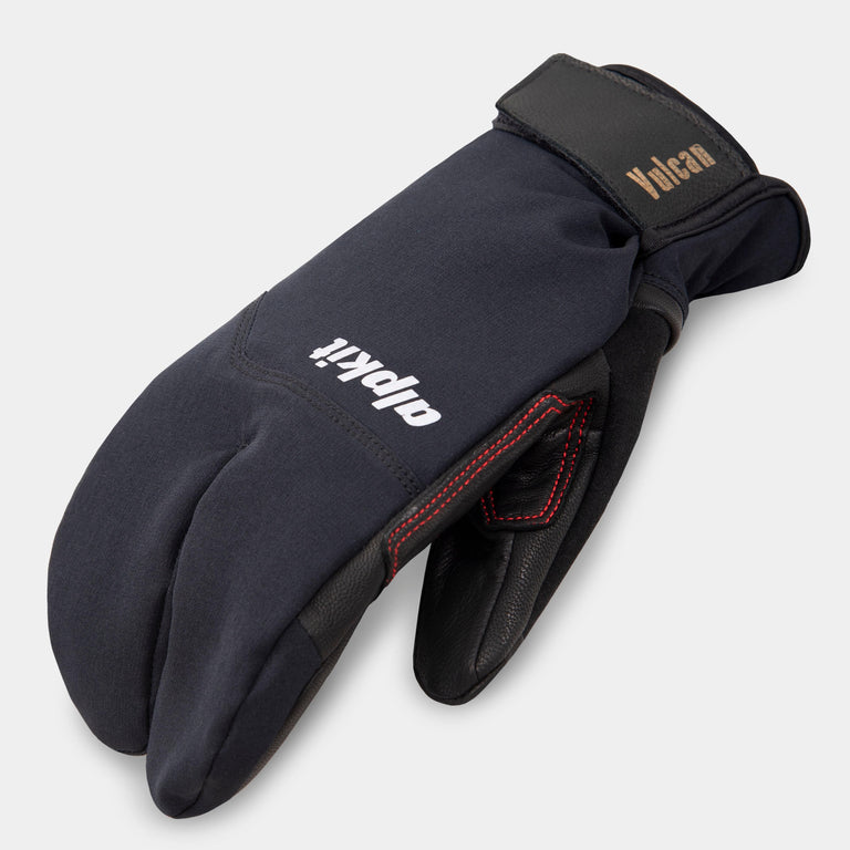 alpkit vulcan glove in black logo