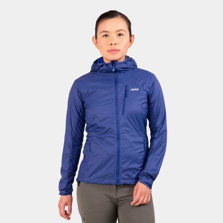 Alpkit women's Morphosis windproof jacket in Chilli red - closed