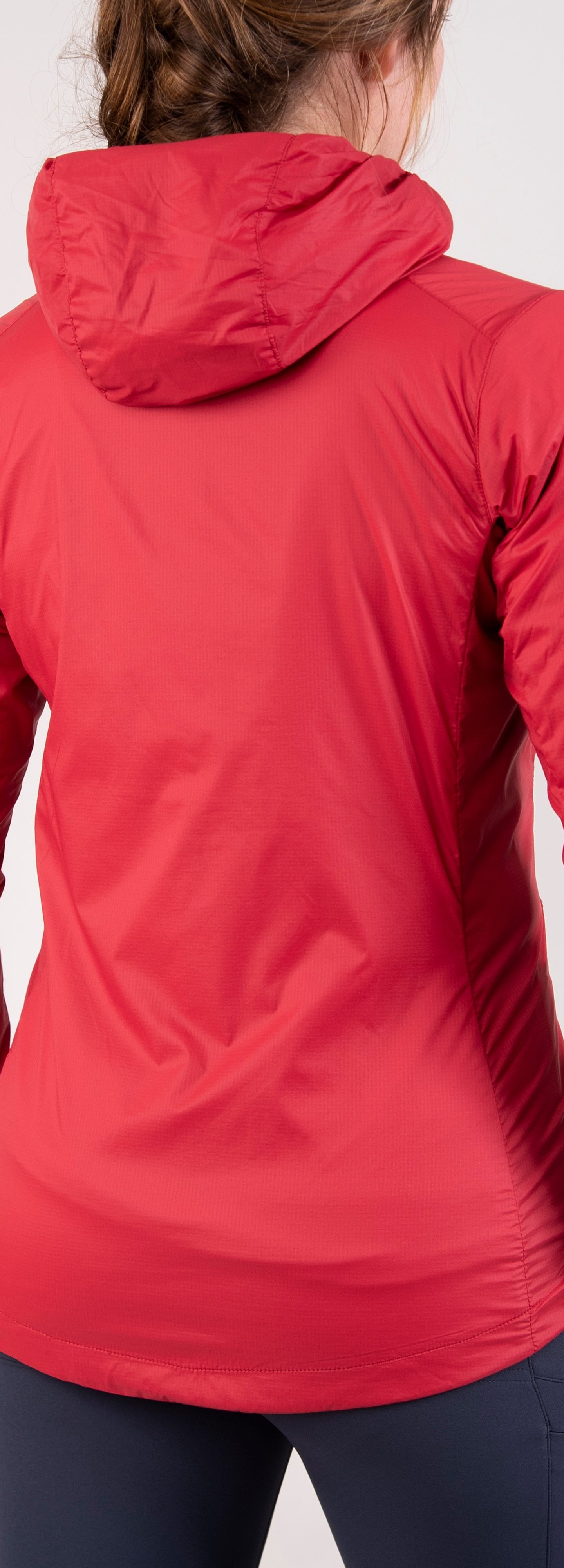 Alpkit women's Morphosis windproof jacket in Chilli - closed