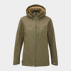 Alpkit women's Ranger Ventile weatherproof jacket in Kelp green