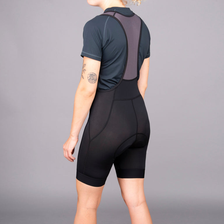 womens rhythm bib shorts rear