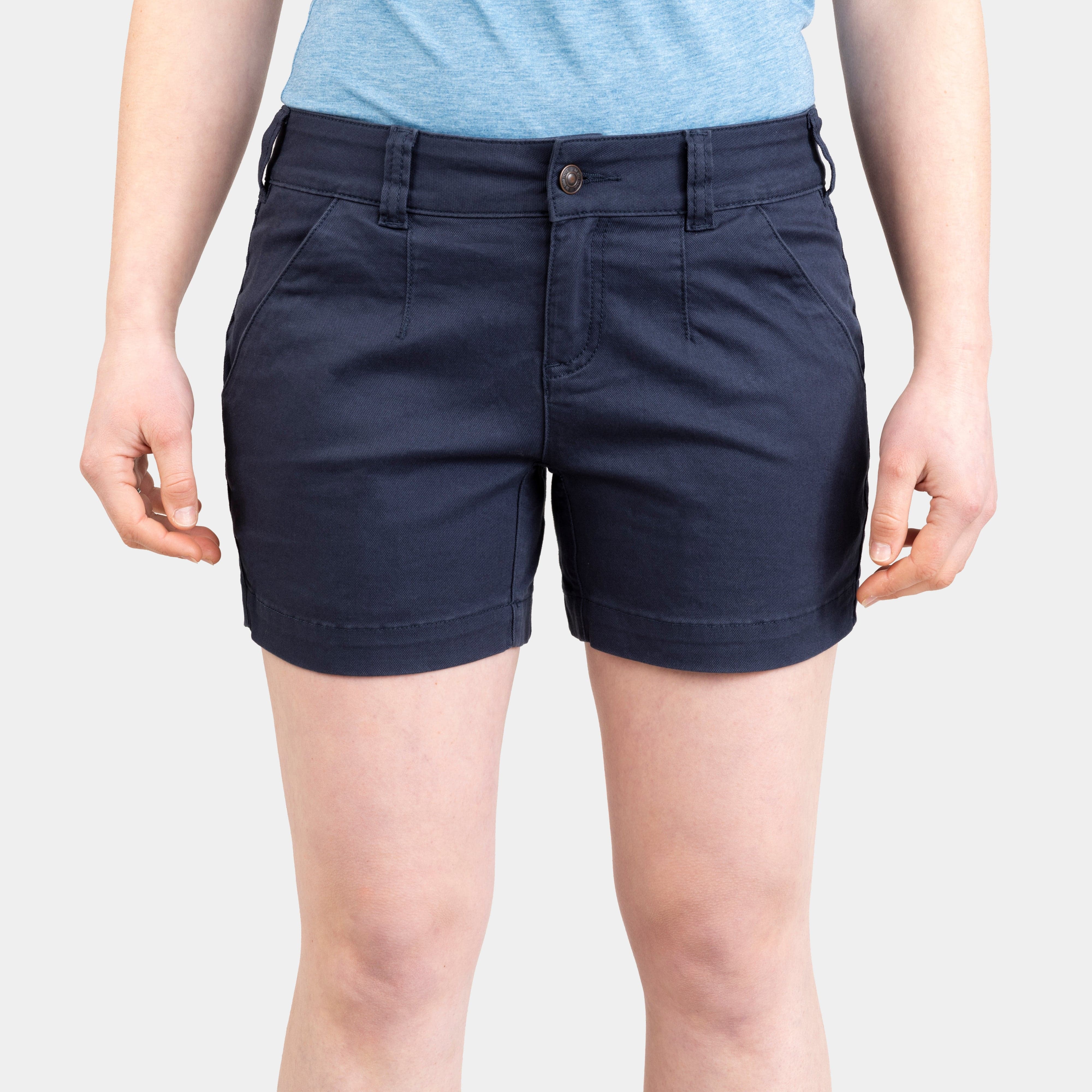 navy cotton shorts womens